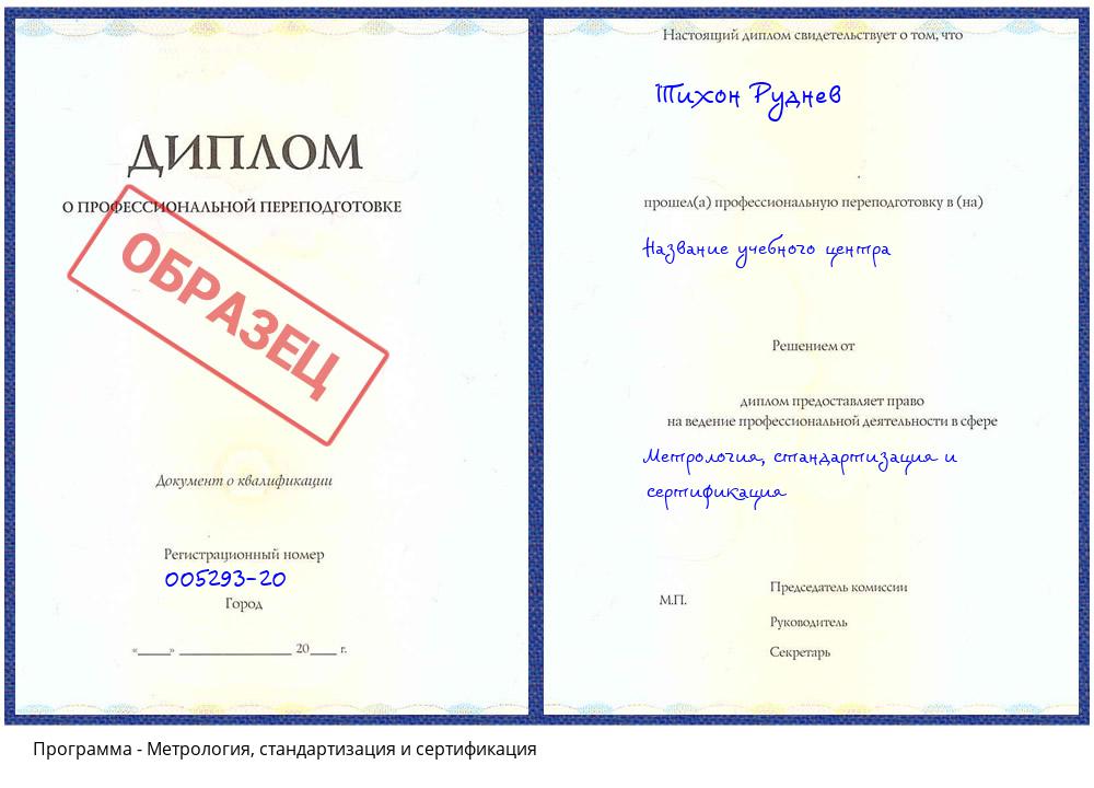 Метрология, стандартизация и сертификация Азов